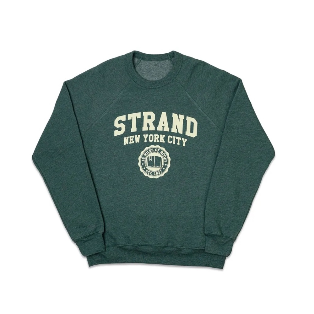 NWT Strand New York City Forest Collegiate Crewneck Sweatshirt (Unisex)